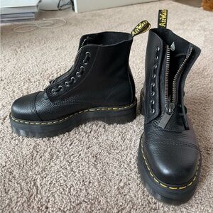 Dr. Marten Sinclair Milled Nappa Leather Platform Boots